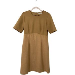Canvas by‎ Land's End Wool Cashmere Blend Camel Knit Sheath Dress Size 10